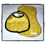 Bib & Burp Cloth Set - Yellow/Black