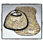 Bib & Burp Cloth Set - Yellow/Grey