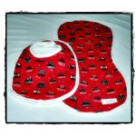 Bib & Burp Cloth Set - Chocolate Cupcakes