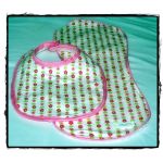 Bib & Burp Cloth Set - Pink Flowers