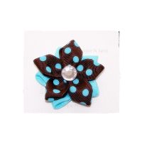 Double Turquoise Dots Star Flower