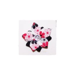 Double Red Flower Star Bow